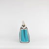 Fendi Blue and White Woven Peekaboo