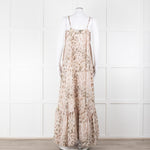 Rotate Animal Print Flounce Spaghetti Strap Maxi Dress