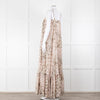 Rotate Animal Print Flounce Spaghetti Strap Maxi Dress