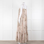 Rotate Animal Print Flounce Spaghetti Strap Maxi Dress