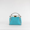 Fendi Blue and White Woven Peekaboo