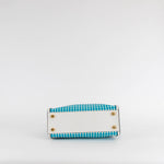 Fendi Blue and White Woven Peekaboo