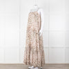 Rotate Animal Print Flounce Spaghetti Strap Maxi Dress