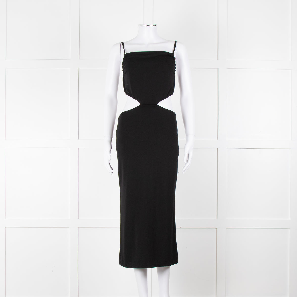 Melissa Odabash Black Cutaway Midi Dress