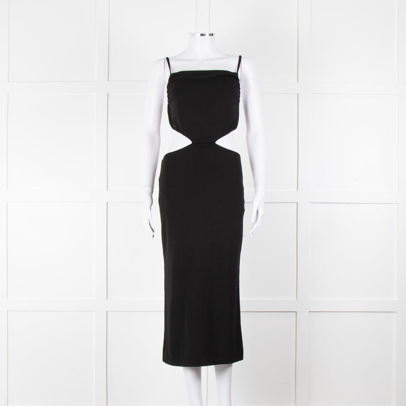 Melissa Odabash Black Cutaway Midi Dress