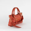 Balenciaga The First 2Way City Bag in Orange Crinkle Leather with Gold Hardware