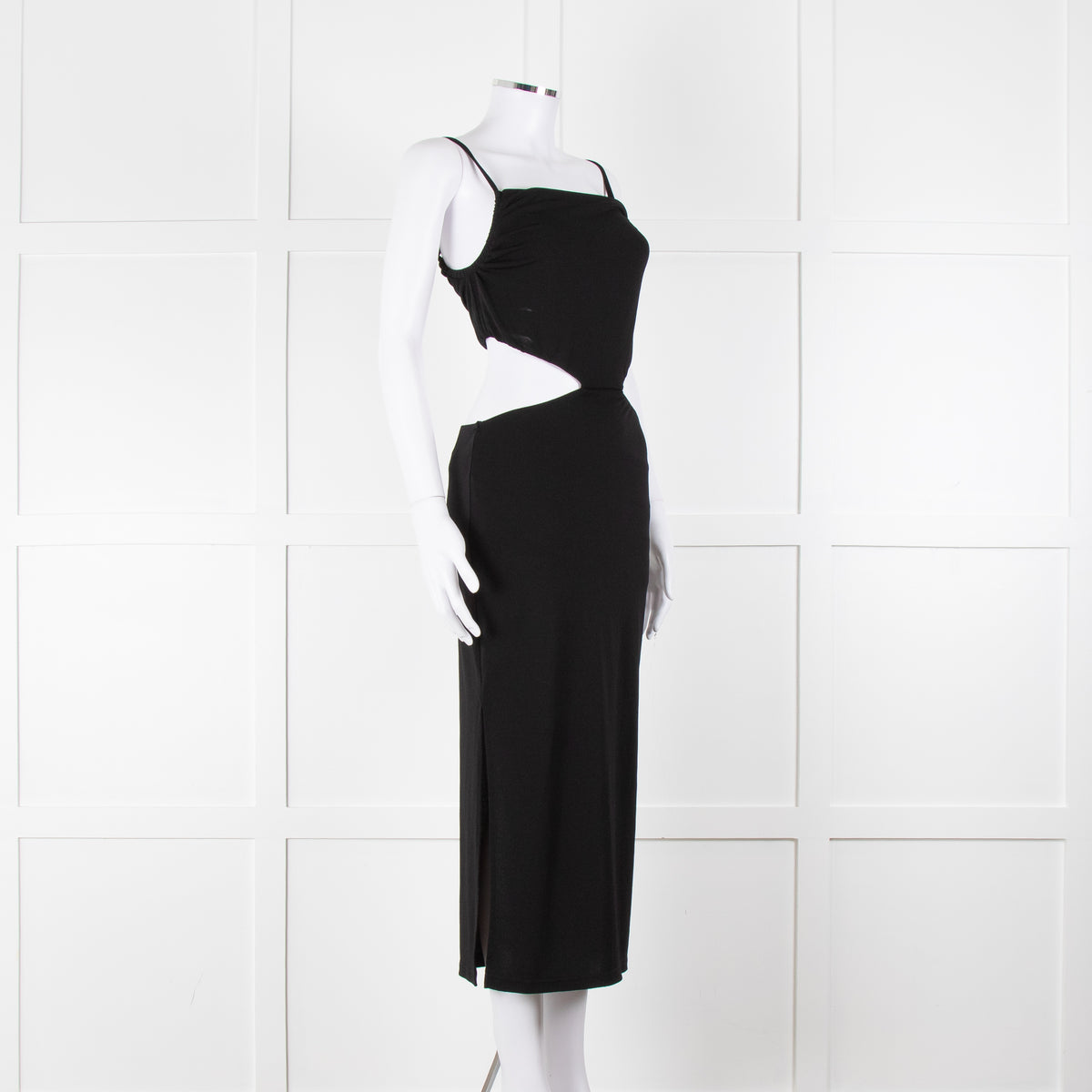 Melissa Odabash Black Cutaway Midi Dress