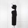 Melissa Odabash Black Cutaway Midi Dress