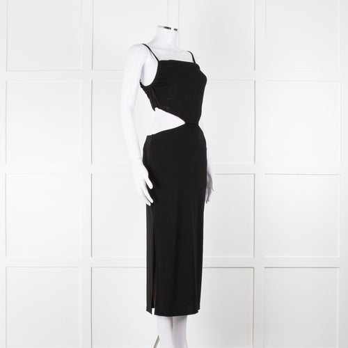 Melissa Odabash Black Cutaway Midi Dress