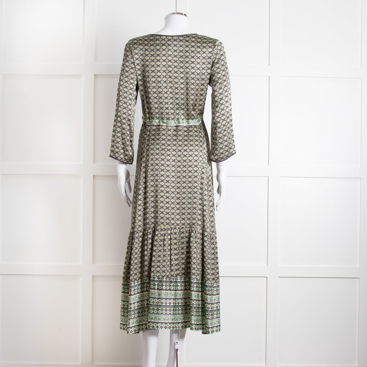 Odd Molly Green Paisley Print V Neck Maxi Dress