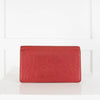 Chanel Red Classic Flap CC Camelia Embossed Leather Wallet