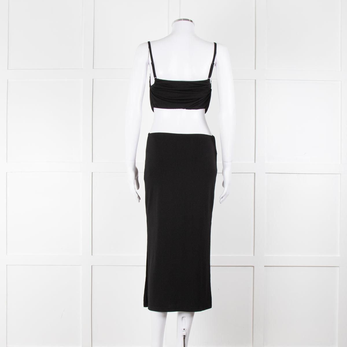Melissa Odabash Black Cutaway Midi Dress