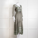 Odd Molly Green Paisley Print V Neck Maxi Dress