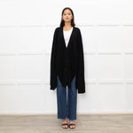 Raey Black Cashmere Oversized Cut Out Detail Cardigan