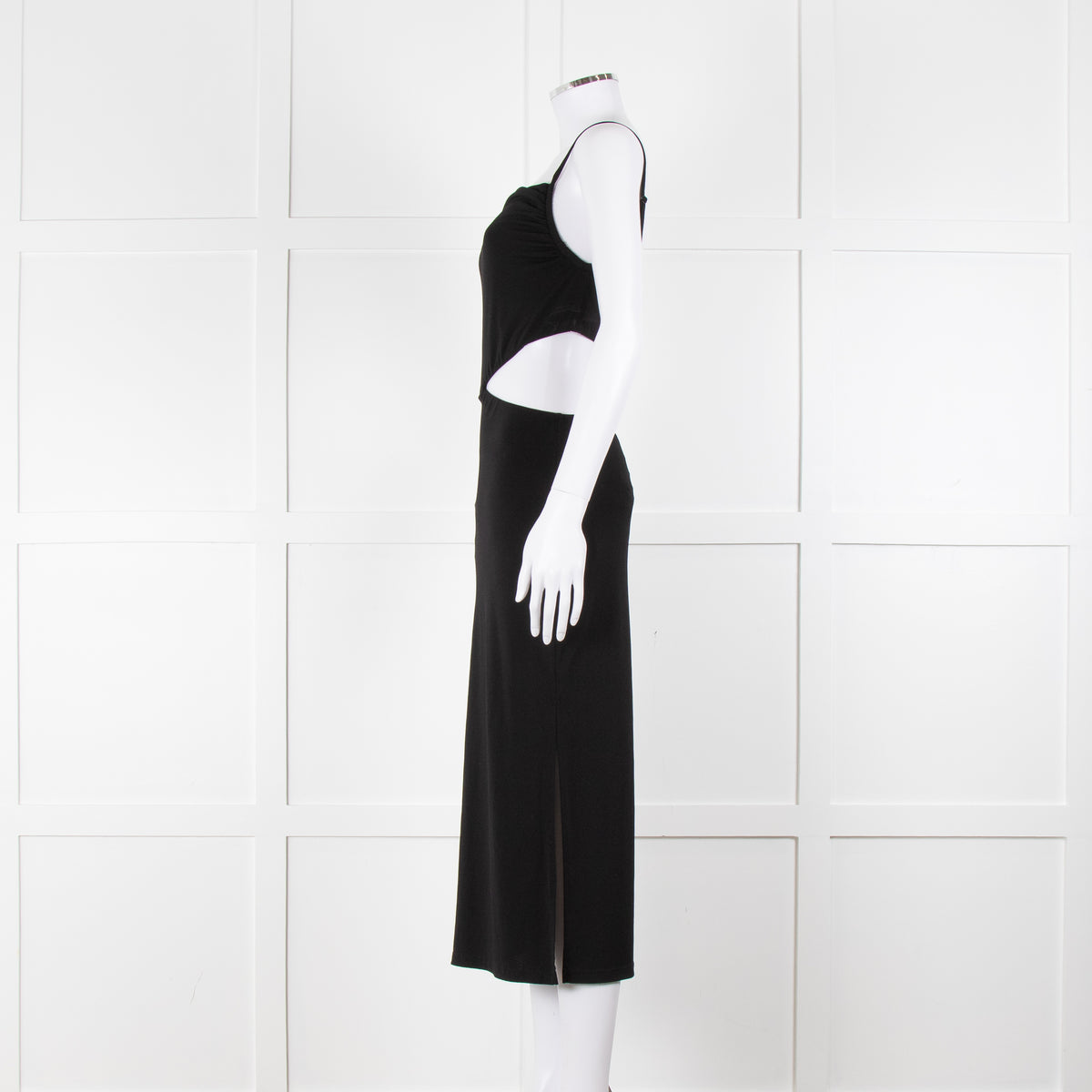 Melissa Odabash Black Cutaway Midi Dress