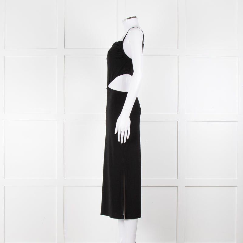 Melissa Odabash Black Cutaway Midi Dress