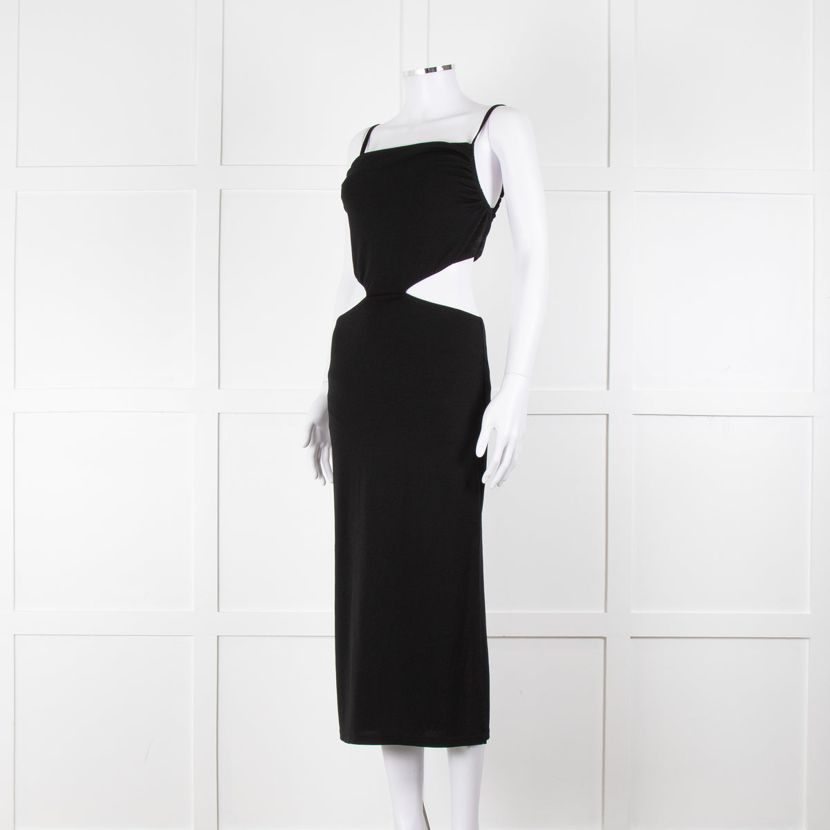 Melissa Odabash Black Cutaway Midi Dress