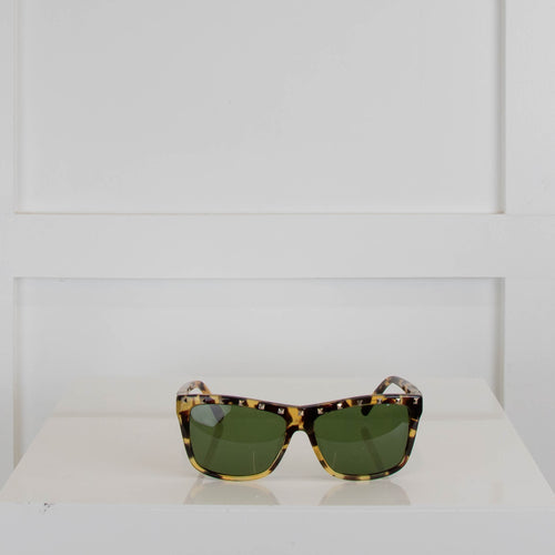 Valentino Rockstud Brown Tortoiseshell D Frame Sunglasses