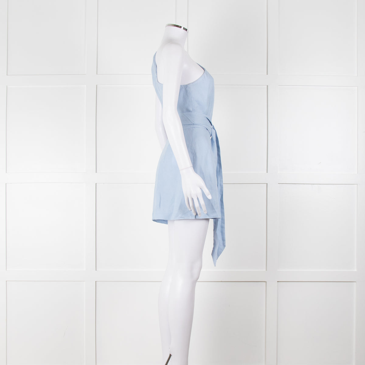 Bondi Born Sky Blue Linen Mini Dress