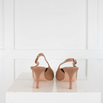 Gianvito Rossi Beige Black Slingback Low Heel Shoes