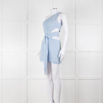 Bondi Born Sky Blue Linen Mini Dress