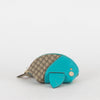 Gucci Beige Blue Leather Trim GG Zoo Whale Coin Purse