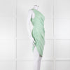Norma Kamali Pistachio One Shoulder Ruched Dress
