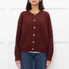 Doen Burgundy Alpaca Wool Blend Cardigan