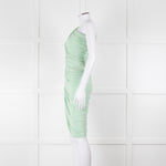 Norma Kamali Pistachio One Shoulder Ruched Dress