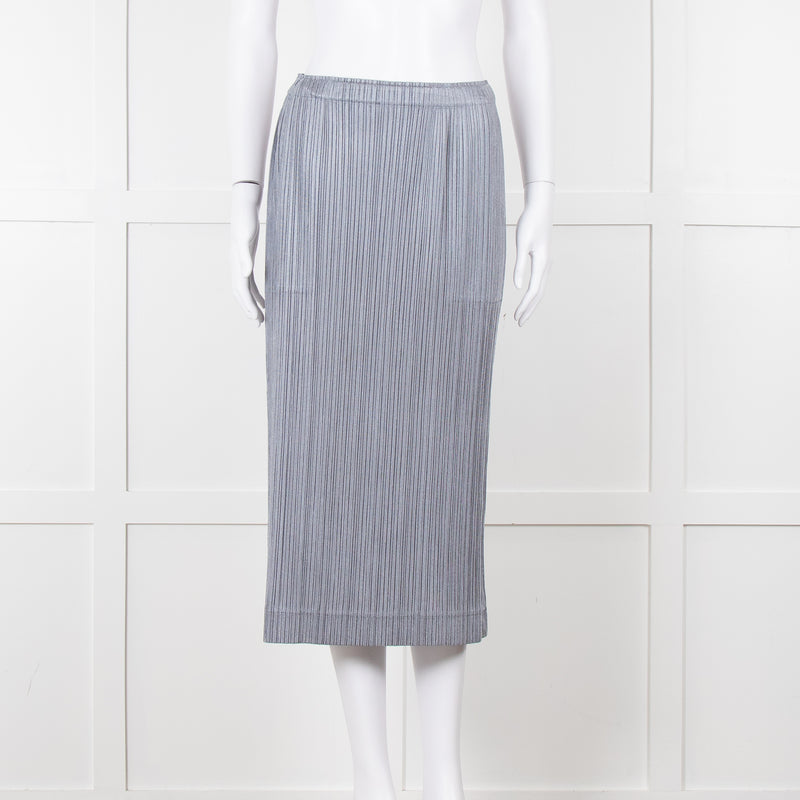 Pleats Please Grey Micro Pleat Skirt