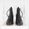 Acne Studios Black Leather Short Boots With Side Zip