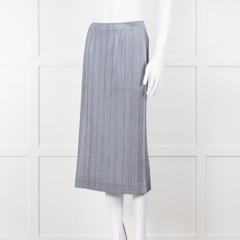 Pleats Please Grey Micro Pleat Skirt