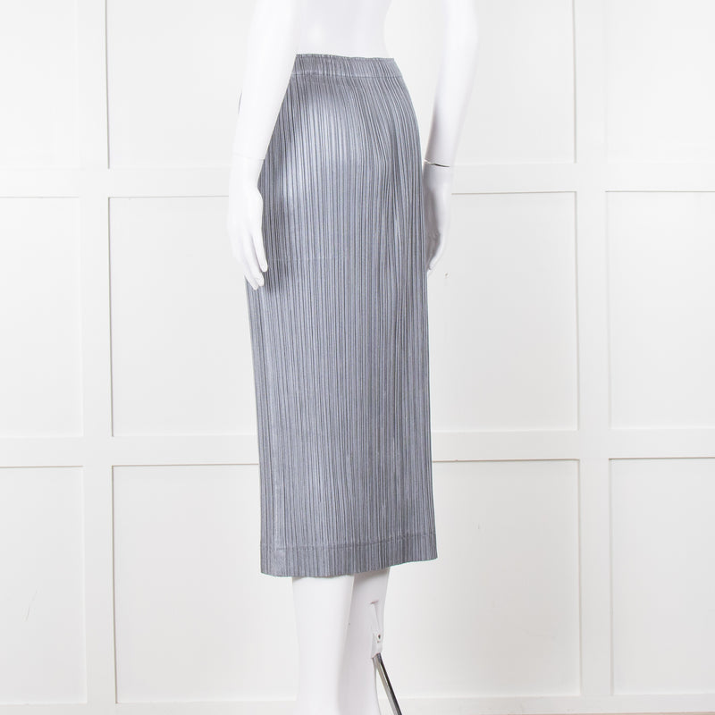 Pleats Please Grey Micro Pleat Skirt