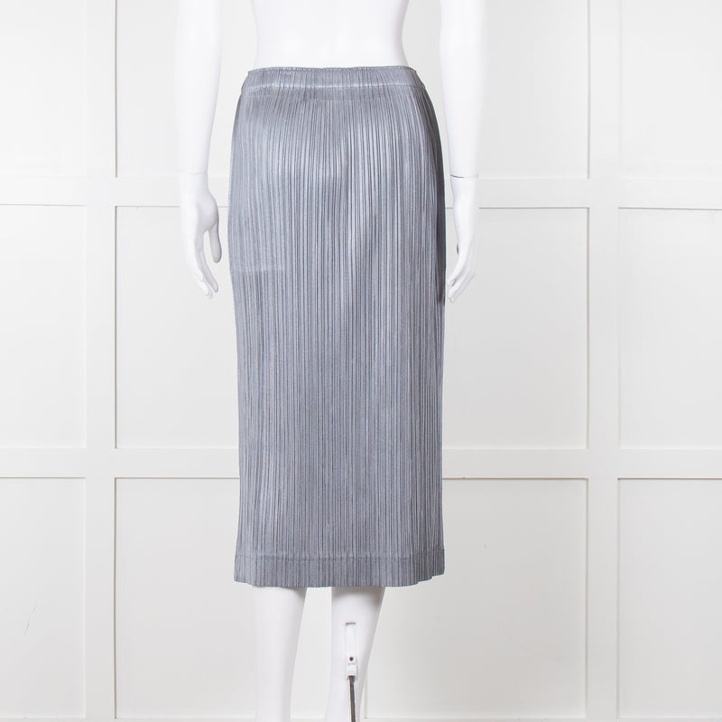 Pleats Please Grey Micro Pleat Skirt