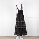 Charo Ruiz Black Lace Insert Maxi Dress