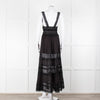 Charo Ruiz Black Lace Insert Maxi Dress