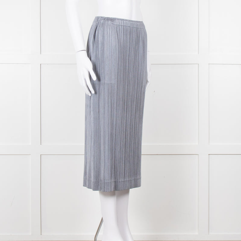 Pleats Please Grey Micro Pleat Skirt