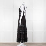 Charo Ruiz Black Lace Insert Maxi Dress