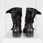 Jimmy Choo Black Dash Suede Studded Biker Boots