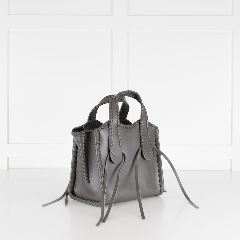 Chloe Elephant Grey Small Whipstitch Tote Bag