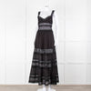 Charo Ruiz Black Lace Insert Maxi Dress