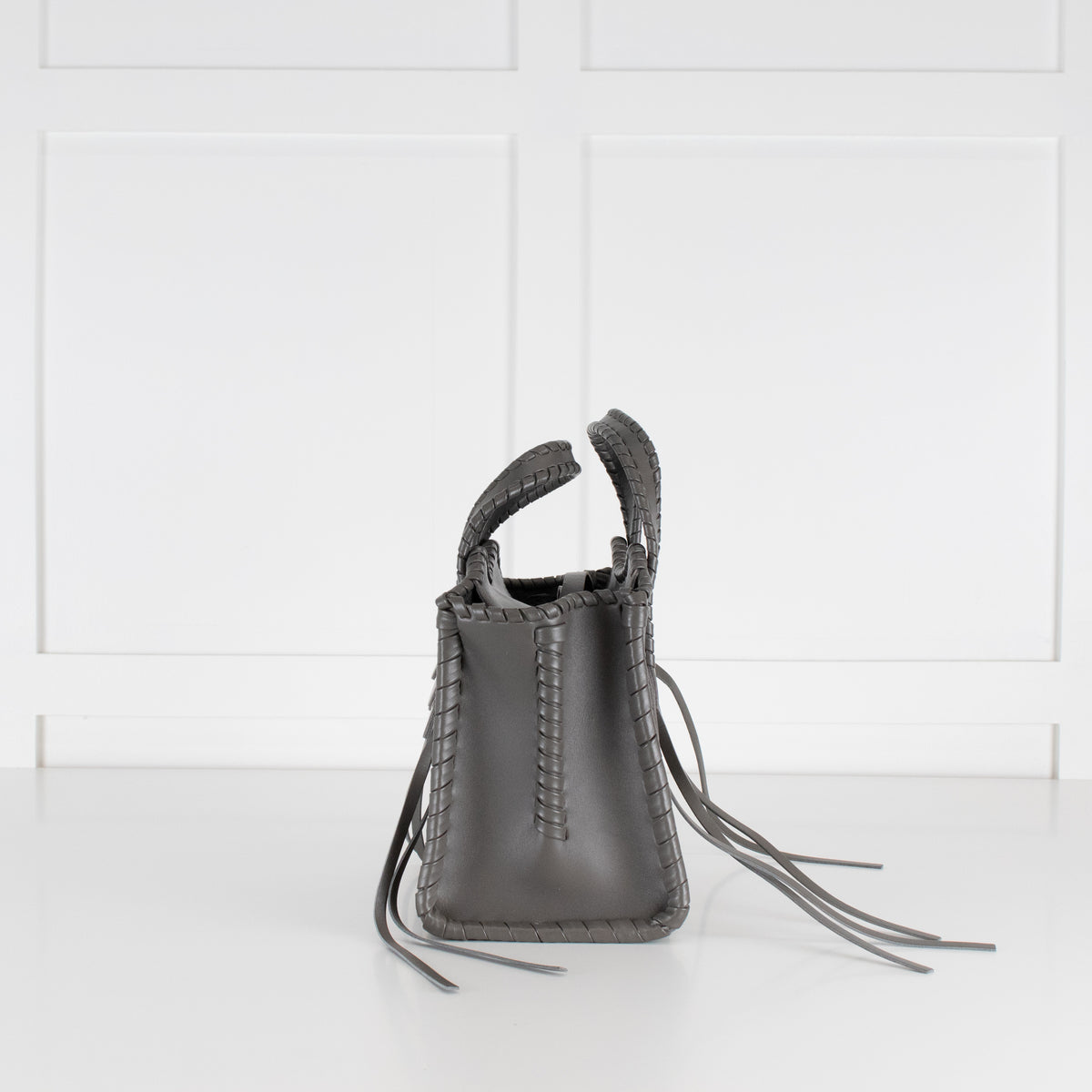 Chloe Elephant Grey Small Whipstitch Tote Bag
