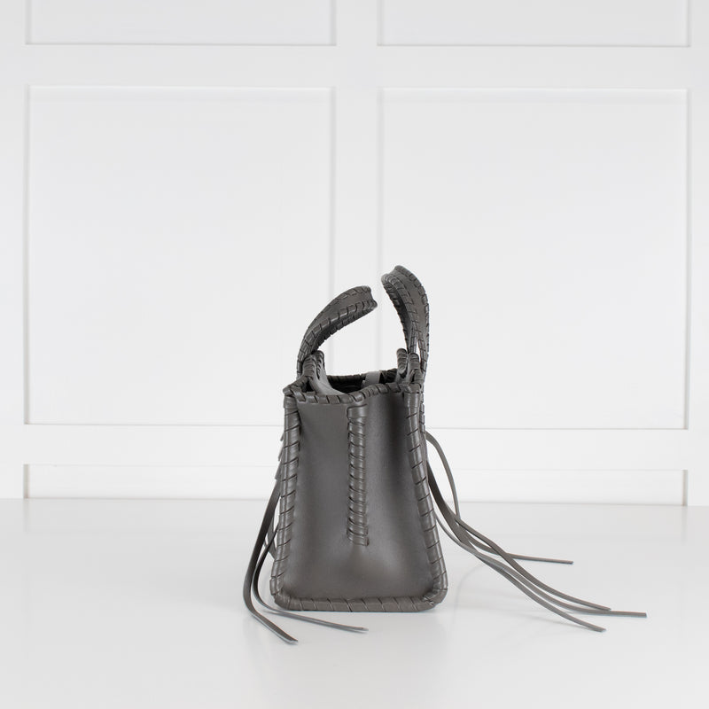 Chloe Elephant Grey Small Whipstitch Tote Bag