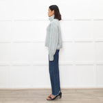 Paige Pale Blue Wool Blend Rollneck