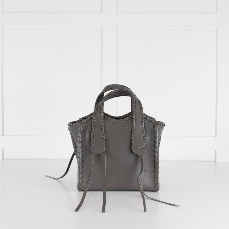 Chloe Elephant Grey Small Whipstitch Tote Bag