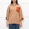 Roksanda Tan knit Orange Pocket Oversized Knit Top