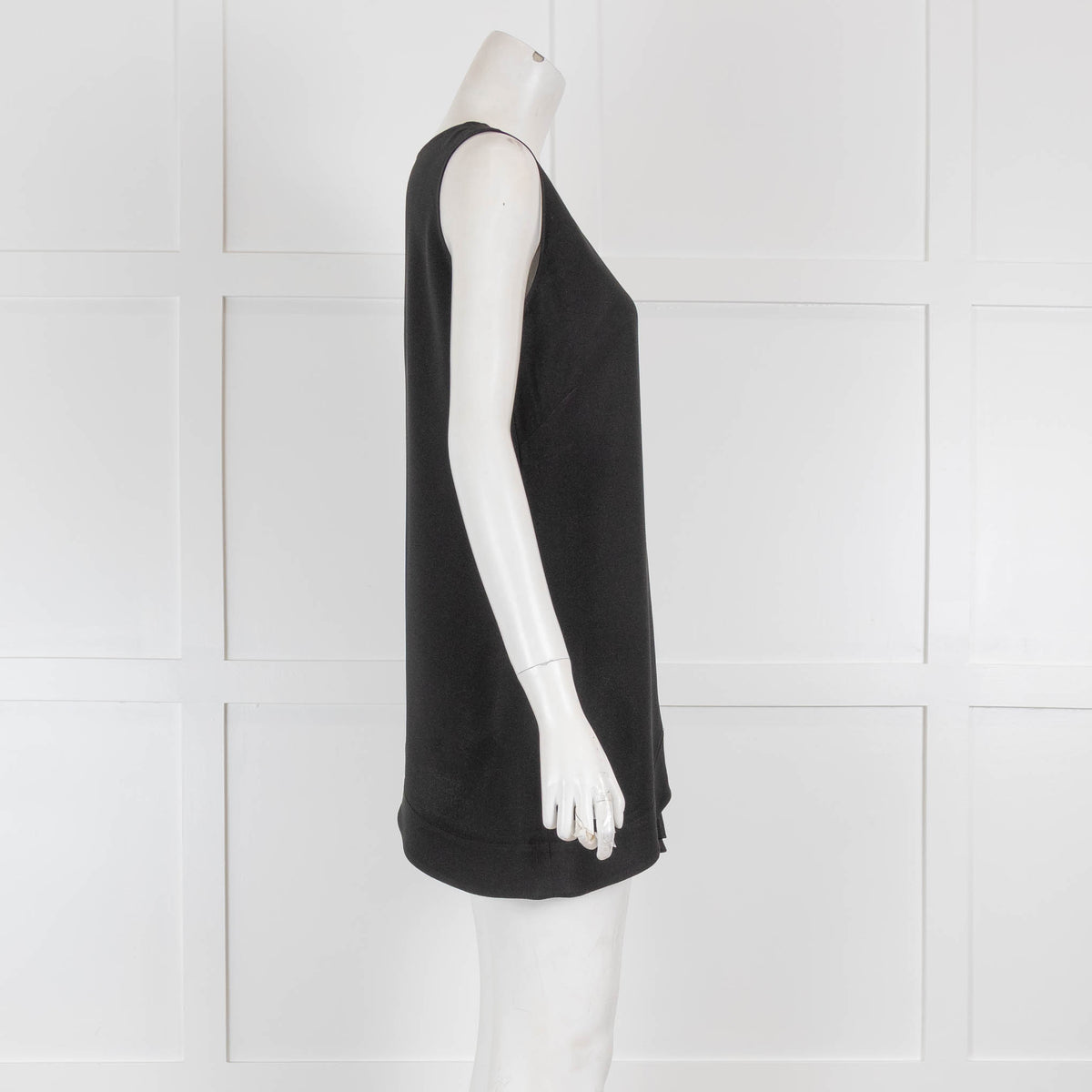 Philosophy Black Tiered Top with Sheer Hem