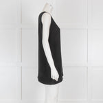 Philosophy Black Tiered Top with Sheer Hem