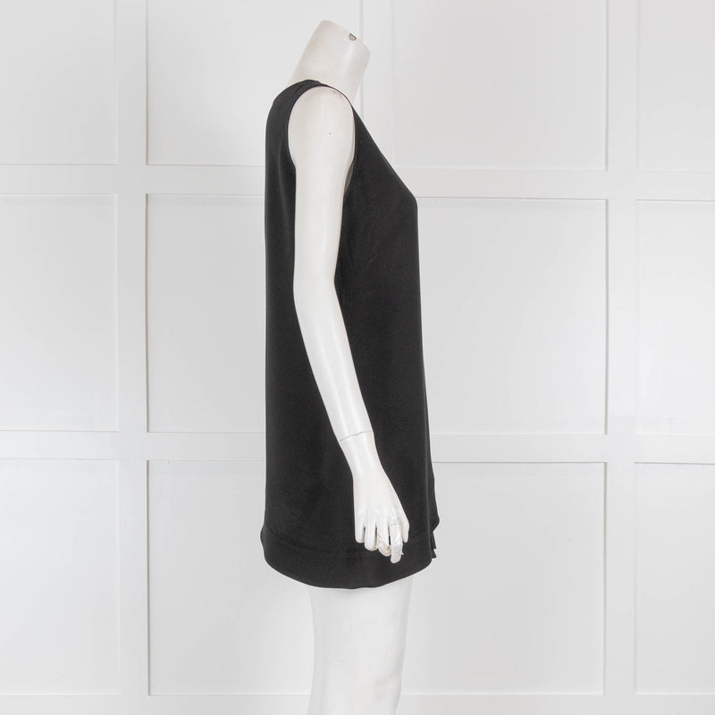 Philosophy Black Tiered Top with Sheer Hem
