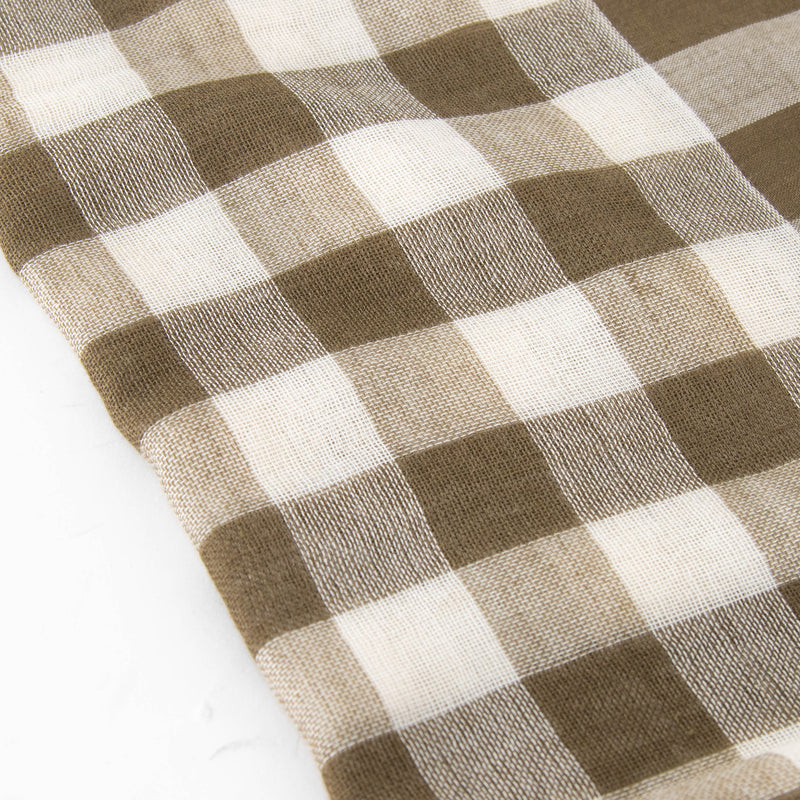 Weekend Max Mara Khaki Check Linen Scarf